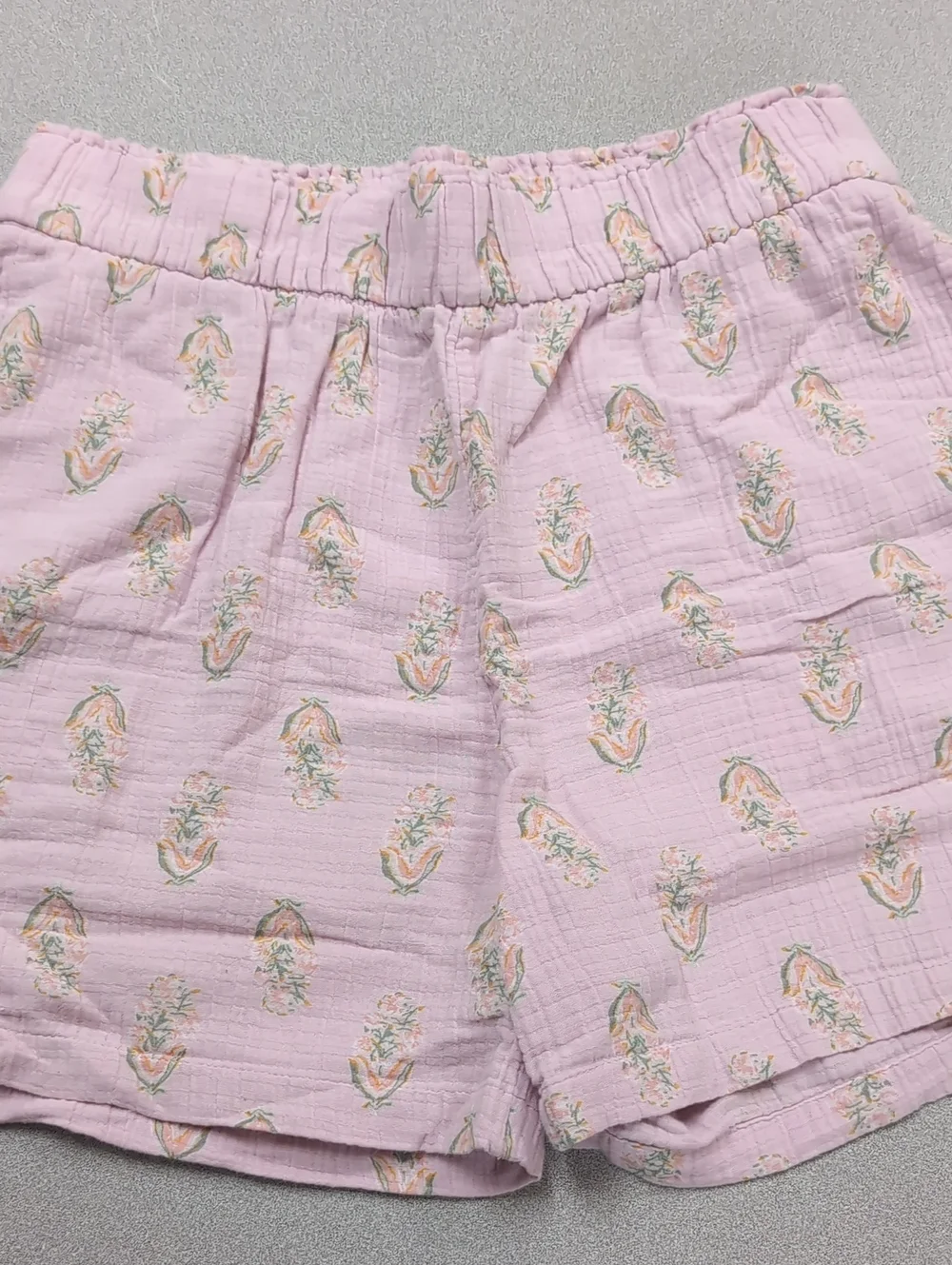 Wonderly Pastel Pink Floral High-Waist Shorts